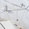 Pink amethyst rosary link pearl choker | Me Me Jewellery
