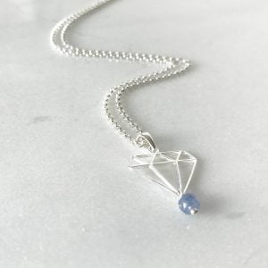 December - Tanzanite and Diamond Necklace | By Me Me Jewellery