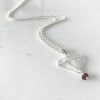 January - Garnet and Diamond Necklace | By Me Me Jewellery