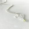 August - Peridot and Diamond Necklace | By Me Me Jewellery