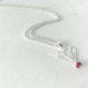 July - Ruby and Diamond Necklace | By Me Me Jewellery