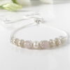 Freshwater Pearl and Rose Quartz Bracelet | By Me Me Jewellery