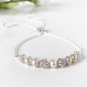 Freshwater Pearl and Kunzite Bracelet | By Me Me Jewellery