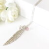 Feather Necklace with Vintage Rose | By Me Me Jewellery