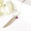 Feather Necklace with Amethyst Colour | By Me Me Jewellery