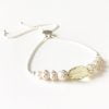 Lemon Quartz and Silver Slider Bracelet | By Me Me Jewellery