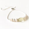 Lemon Quartz and Silver Slider Bracelet | By Me Me Jewellery