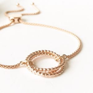 Rose Gold Eternity Slider Bracelet | Me Me Jewellery