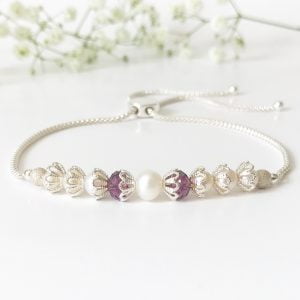 Purple Bridal Bracelet | Me Me Jewellery