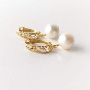 Gold Pearl Drop Earrings | Me Me Jewellery