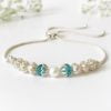 Teal and pearl bracelet | Me Me Jewellery