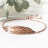 Rose Gold Feather Bracelet | Me Me Jewellery