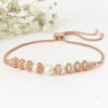 Freshwater pearl and rose gold bracelet | Me Me Jewellery