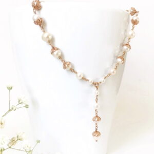 Rose gold bridal necklace | Me Me Jewellery