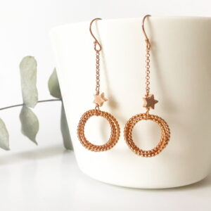 Rose Gold Eternity Earrings | Me Me Jewellery