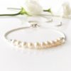 Freshwater pearl Bracelet with Sliver Slider | Me Me Jewellery
