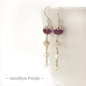 Purple Crystal Earrings | Me Me Jewellery