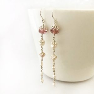 Long Crystal Bridal Earrings | Me Me Jewellery