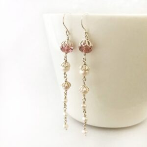 Long Crystal Bridal Earrings | Me Me Jewellery