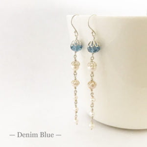 Blue Crystal Bridal Earrings | Me Me Jewellery