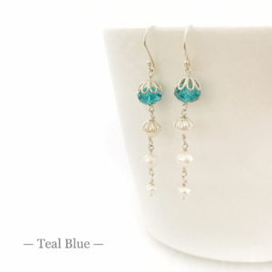 Teal Crystal Earrings | Me Me Jewellery