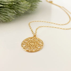 Intricate Gold Mandala Necklace | Me Me Jewellery