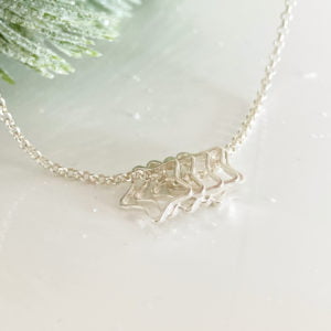 Silver Five Star Necklace | Me Me Jewellery
