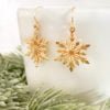 Gold Snowflake Earrings | Me Me Jewellery