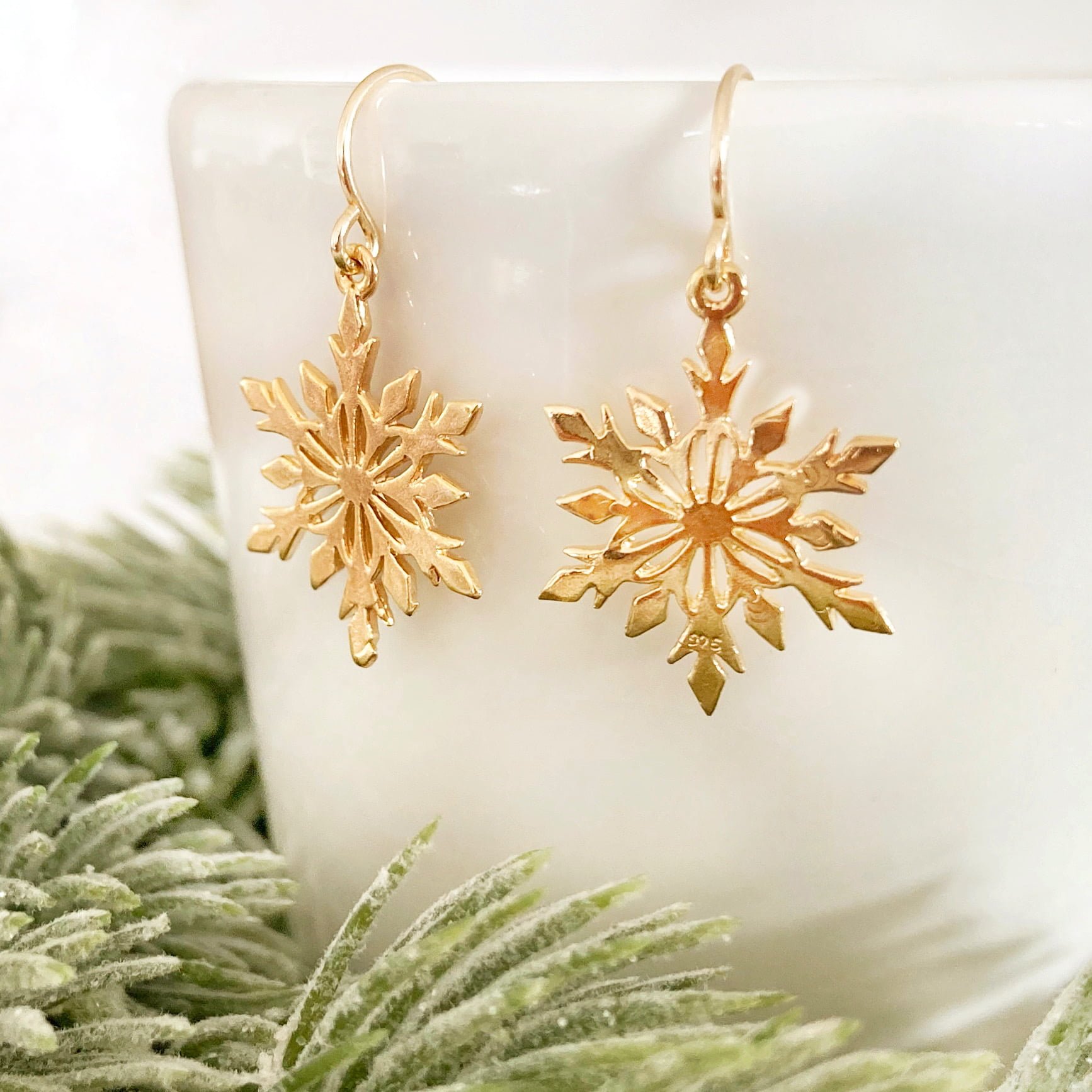 Snowflake post shop earrings