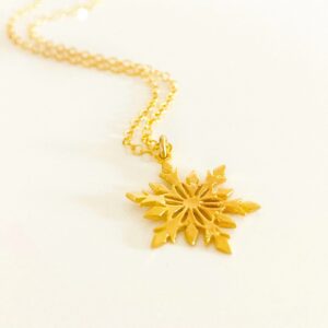 Gold Snowflake Necklace | Me Me Jewellery