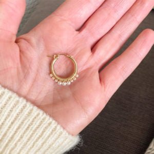 Pearl Hoop Earrings | Me Me Jewellery