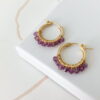 Amethyst Hoop Earrings | Me Me Jewellery