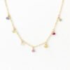 Multi Gemstone Gold Necklace | Me Me Jewellery