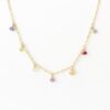 Multi Gemstone Gold Necklace | Me Me Jewellery