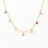 Multi Gemstone Gold Necklace | Me Me Jewellery