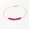 Ruby and Gold Bracelet | Me Me Jewellery