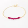 Ruby and Gold Bracelet | Me Me Jewellery