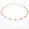 Spaced Ruby Gold Necklace | Me Me Jewellery