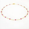 Spaced Ruby Gold Necklace | Me Me Jewellery