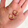 Small Ruby Hoop Earrings | Me Me Jewellery