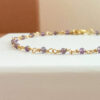 Rosary Link Bracelet with Amethyst | Me Me Jewellery