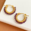 Mini Amethyst Hoop Earrings | Me Me Jewellery