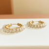 Quartz and Gold Hoops | Me Me Jewellery