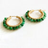 Emerald Hoop Earrings | Me Me Jewellery