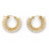 Clear Quartz Hoop Earrings in Gold | Me Me Jewellery