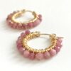 Pink Hoop Earrings | Me Me Jewellery