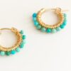 Turquoise Hoop Earrings | Me Me Jewellery