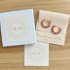 Pink Tourmaline Hoops with Packaging | Me Me Jewellery