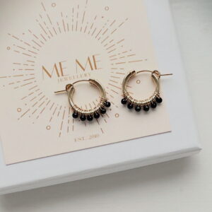 Mini Black Hoops | Me Me Jewellery