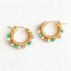 Mini Shoreline Blue Hoop Earrings | Me Me Jewellery